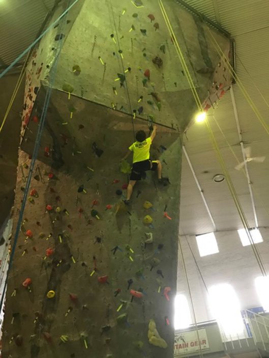 Echo Springs Students Rock Climbing